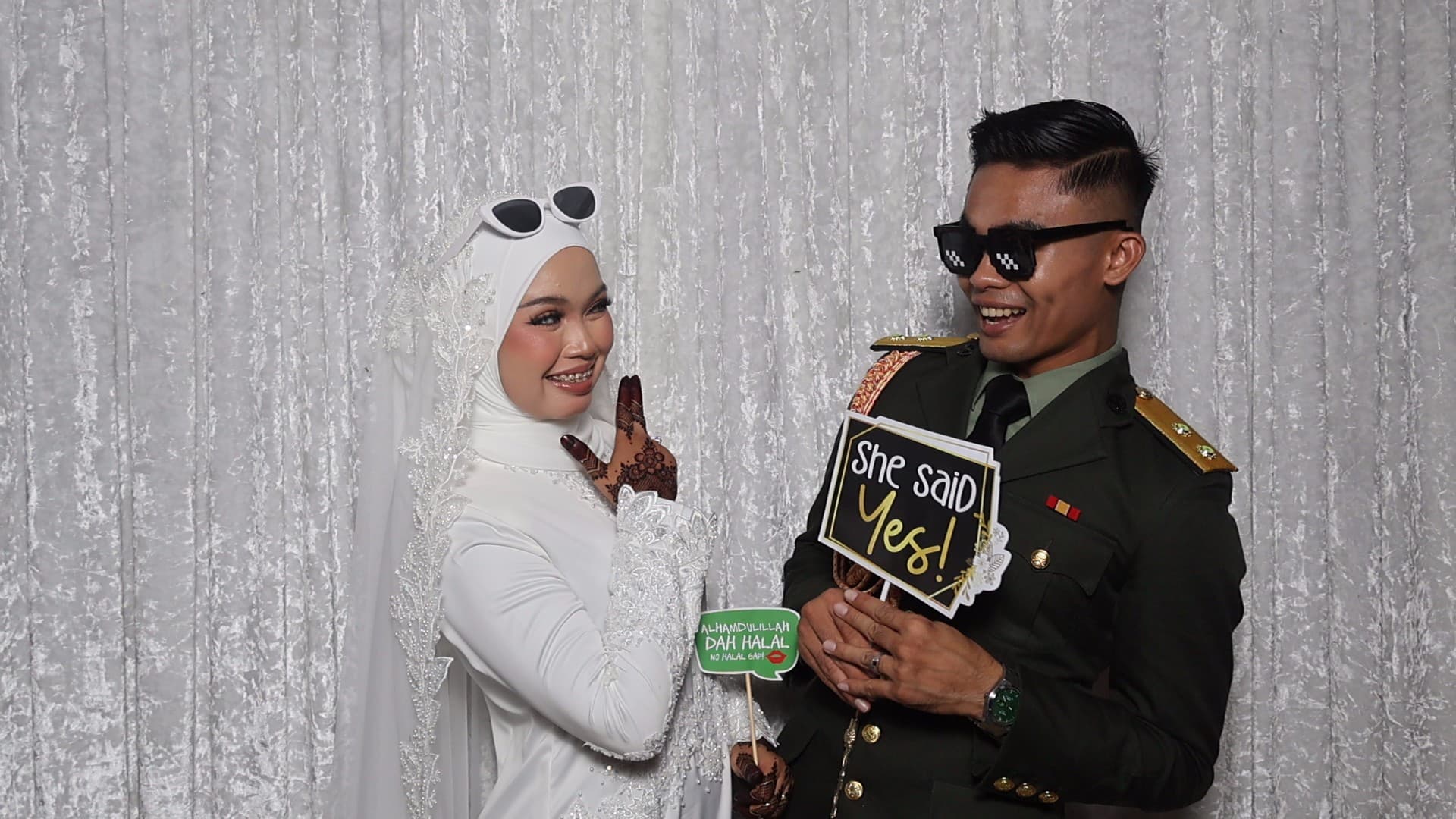 White backdrop set up at an event